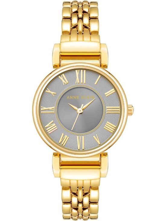 Anne Klein Women\'s Gold Grey Analog Japanese Quartz Roman Numeral Bracelet Watch main image 4